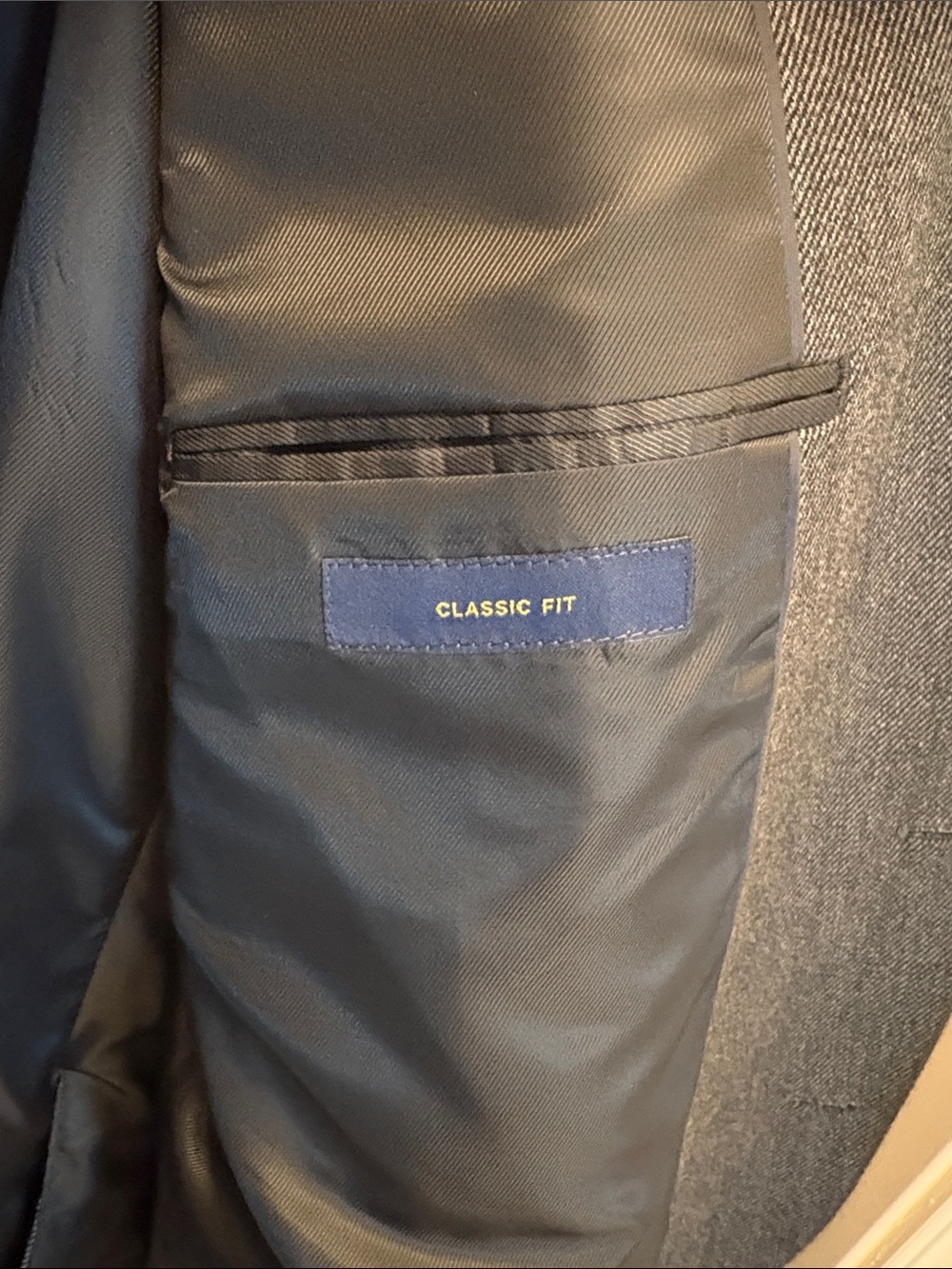 Stafford Men's Dark Charcoal Wool Notch-Lapel Two-Button Blazer 52R Sport Coat - Picture 6 of 12
